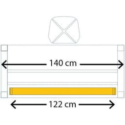 Goulotte inclinable 140 cm Blanc - Image 3