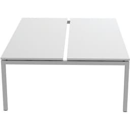 Bureau droit Bench 2 places Inesa Blanc 220 cm - Image 3