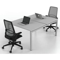 Bureau droit Bench 2 places Inesa Blanc 120 cm - Image 5