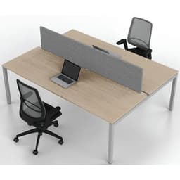 Bureau droit Bench 2 places Inesa Chêne 220 cm - Image 4