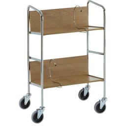 Chariot à classeurs - 2 plateaux - chene -Capacité 75 kg - Image principale