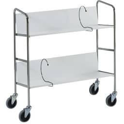 Chariot de classeurs - 2 plateaux - Capacité 75 kg - Image 3