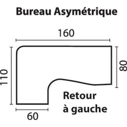 Bureau asymétrique Alpha - Image 3