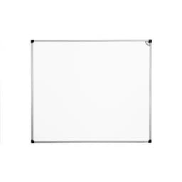 Tableau simple émaillé blanc semi-brillant cadre aluminium anodisé - Image principale