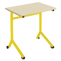 Table Atlas Mobile chants plaqués plateau Beige - Manutan Expert - Image principale