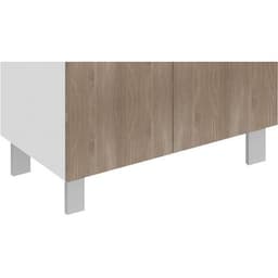 Jeu de 4 pieds pour meuble de rangement Allegra coloris blanc - Image 2