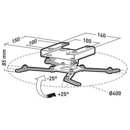 Support VP universel plafond rotatif court ERARD PRO - Image 2