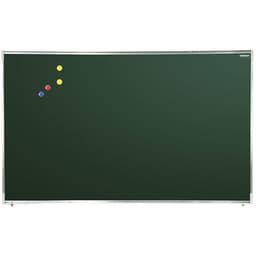 Tableau simple émaillé vert cadre alu strié naturel - 1,20 x 2 m - Image principale