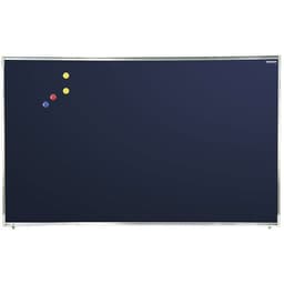 Tableau simple émaillé bleu cadre alu strié naturel - Manutan Expert - Image principale