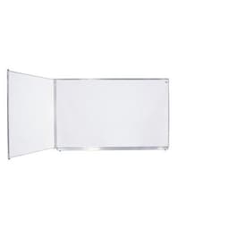 Tableau dyptique émaillé blanc cadre alu strié naturel - Manutan Expert - Image principale