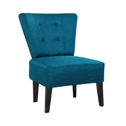 Fauteuil Marwin pied hêtre teinté noir revêtement tissu polyester - Image 4