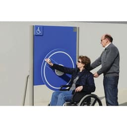 Panneau avec roue d épaule, adapté pour handicapés - fixation platines - Image principale
