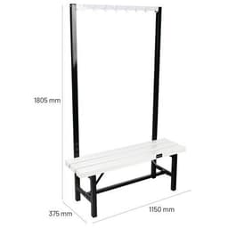 Banc pvc à patères PVC blanc - À monter - Manutan Expert - Image 5
