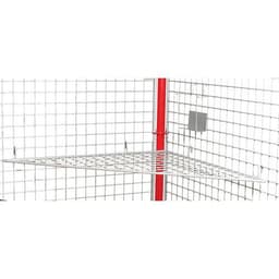Tablette d'angle Praxi aluminium métallisé - Image principale