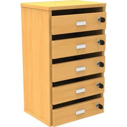 Meuble Octet courrier avec portes boites aux lettres Hêtre - Manutan Expert - Image principale