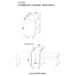 Flightcase 19" PD-F16U10T avec table - Image 3