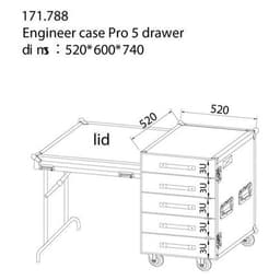 Rack PD-FA6 5 tiroirs 3 U + table - Image 3