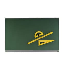 Tableau simple Air+ 1,20 x 2 m - émaillé vert - cadre alu anodisé - Image principale