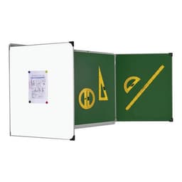 Tableau triptyque Air+ 1 x 2 m - émaillé vert - cadre alu anodisé - Image principale