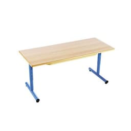 Table régl. Chloé rect. dégagement latéral plateau beige - Mobidecor - Image principale