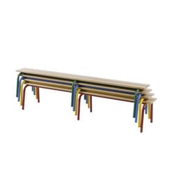 Banc maternelle sans dossier longueur 200 cm - Image 2