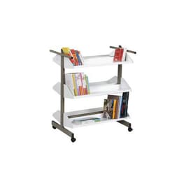 Chariot à livres Zédia coloris taupe RAL 7006 - Image principale