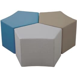 Lot 3 poufs Arpège déhoussables tissu PVC coloris panaché "Tendance - Image principale
