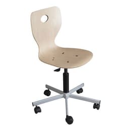Chaise informatique Fidji piétement métallique coque bois - Image principale