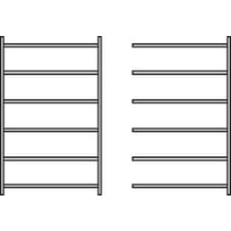 Présentoir avec tablettes inclinées, double face Zédia - Image 2