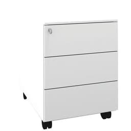 Caisson mobile métal Naxos 3 tiroirs coloris blanc - Image principale