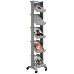 Présentoir mobile Eco triple face coloris anthracite/gris - Image 2