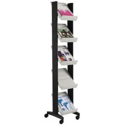 Présentoir mobile Eco triple face coloris anthracite/gris - Image 6
