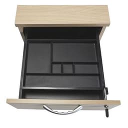 Caisson hauteur bureau 3 tiroirs profondeur 80 cm chêne de fil - Image 2