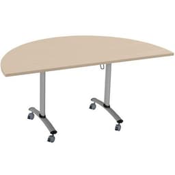 Table demi-lune plateau mélaminé pivotant Axe - Manutan Expert - Image 4