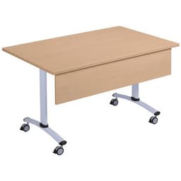 Table rectangulaire mélaminé avec voile de fond pivotant Axe Manutan Expert - Image 10