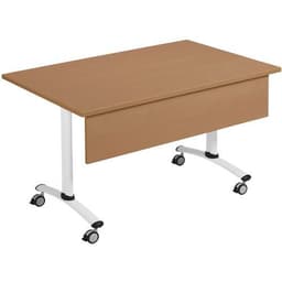 Table rectangulaire mélaminé avec voile de fond pivotant Axe Manutan Expert - Image 6