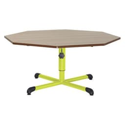 Table réglable Chloé octog. pied central, plateau hêtre - Mobidecor - Image 3