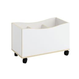 Bac à albums sur roulettes Filos blanc - Image principale