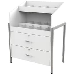 Meuble CD/DVD Ellipse caisson blanc - tube - Manutan Expert - Image principale