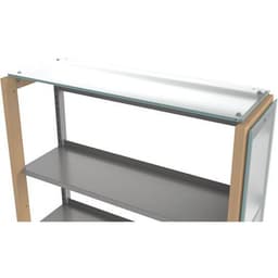 Tablette chapeau d'habillage verre dépoli pour rayonnage Ellipse- Manutan Expert - Image principale