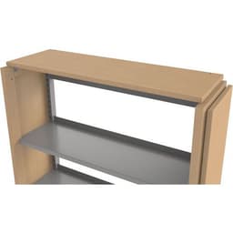 Tablette chapeau habillage bois pour rayonnage Ellipse - Manutan Expert - Image principale