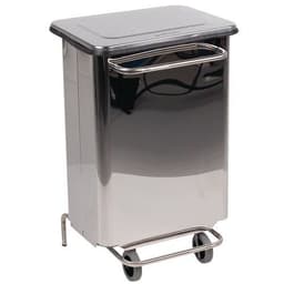 Conteneur mobile à pédale anti-feu inox brillant 70 L - Manutan - Image principale