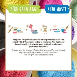 Set 10 sachets 180g gouache poudre - assorties +2 cuillères - Image 7