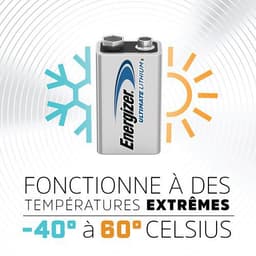 10 Pile Ultimate Lithium - 9V - Lot de 10 - Energizer - Image 2