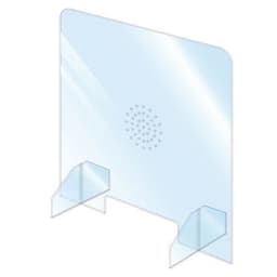 Ecran de protection : passe document et hygiaphone 65 x 65 cm - Image principale