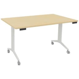 Table abattante rectangulaire Avel  pieds blancs sur roulettes - Image 2