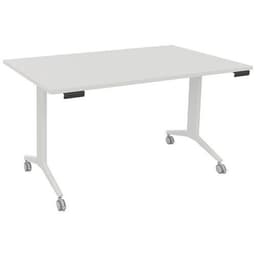 Table abattante rectangulaire Avel  pieds blancs sur roulettes - Image 3