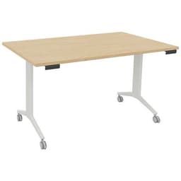 Table abattante rectangulaire Avel  pieds blancs sur roulettes - Image principale