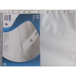 Pochette polypropylène incolore perfores A4 (Sachet de 50) - Image principale