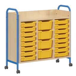 Meuble 20 bacs plastique sur roulettes Chloé - Mobidecor - Image principale